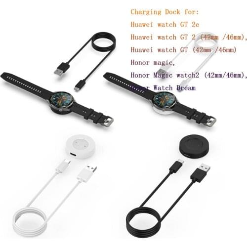 For Huawei Watch GT/GT2e/Watch GT2 42mm 46mm New Portable Wireless 1m USB Cable Charging Dock Stand Power Magnetic Watch Charger