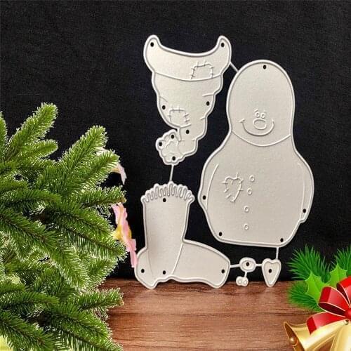 Cute Christmas Snowman Metal Cutting Dies Stencil DIY Scrapbooking Album Stamp