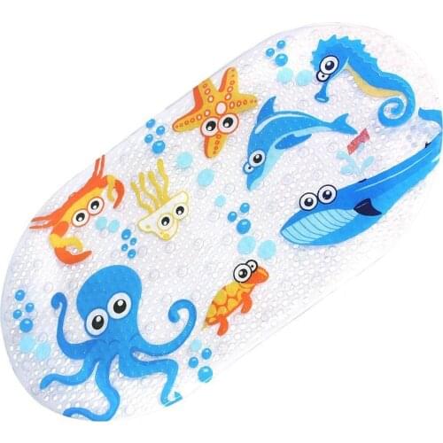Non-slip Baby Bath Mat Toddler Anti-Bacterial Bathtub Mat, Shower Mat 27 inch x15 inch - Durable Mildew Mold Resistant PVC - Pha