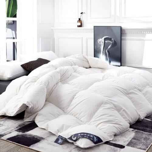 Real Down duvet quilt 95% white goose down duvet core thickened five-star comforter winter duvet