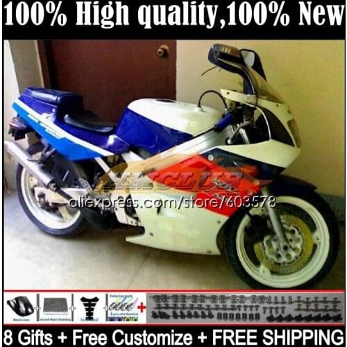 OEM Bodys For SUZUKI RGV250 RGVT RGV 250 SAPC VJ21 18CL.49 RGVT-250 VJ 21 RGVT250 88 89 RGV-250 1988 1989 Fairings Blue White