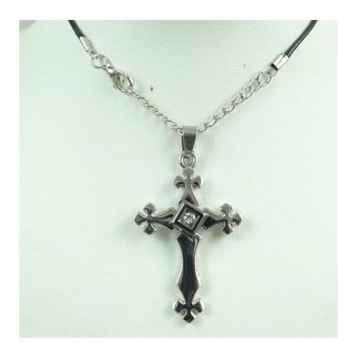 Wholesale Natural Quartz crystal Alloy cross Charm Pendant Jewelry making necklaces Accessories