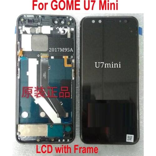 Original Best Work Glass Panel LCD Display Touch Screen Digitizer Assembly with Frame For Gome U7 Mini U17Min Phone Sensor Parts