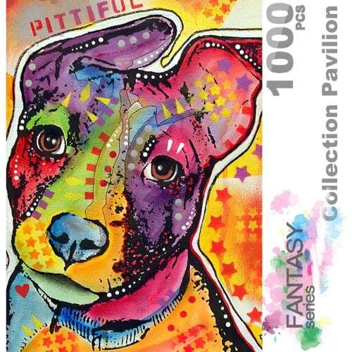 The Wooden Puzzle 1000 Piece Color Dog Adult Kids jigsaw Puzzle Educational Intellectual Decompressing Children Puzzle Game Toy