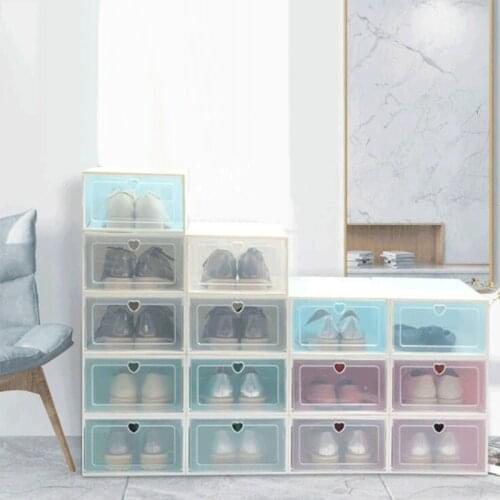 Wonderlife Thickened shoe box transparent shoe box plastic clamshell drawer shoe box household goods storage box