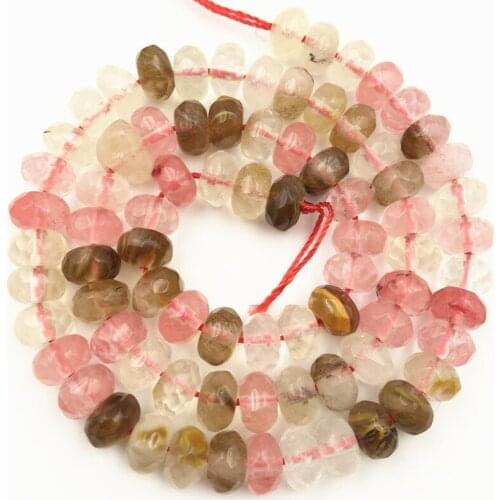Multicolor Watermelon Crystal Loose Beads Stone Jaspers Abacus Faceted Quartzs DIY Necklace Bracelet Craft 4x6mm 5x8mm 15" A162