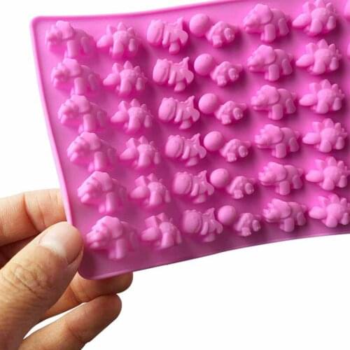 Cute Little Dinosaur Silicone Molds Chocolate Mould Ice Tray Mould Soft Candy Mould With Dropper S55