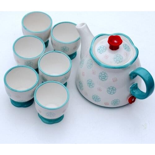 Nordic teapot making tea ceramic jug creative fresh kung fu flower tea cute set funny gift water pitcher tea pitcher CL62402