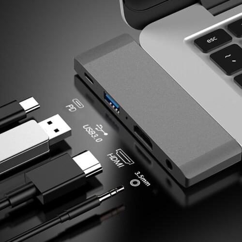 USB C hub Type C to 4K HDMI Hub USB 3.0 Audio port Adapter DP Charging Port for MacBook Pro Samsung Galaxy S8 Huawei P20 Pro