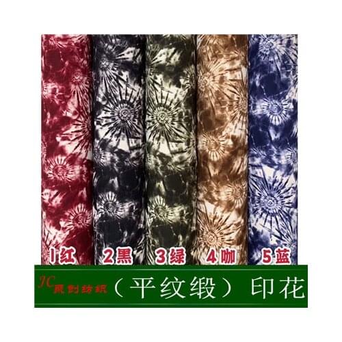 Ethnic style new tie dye printed chiffon dress wide leg pants dress plain fabric