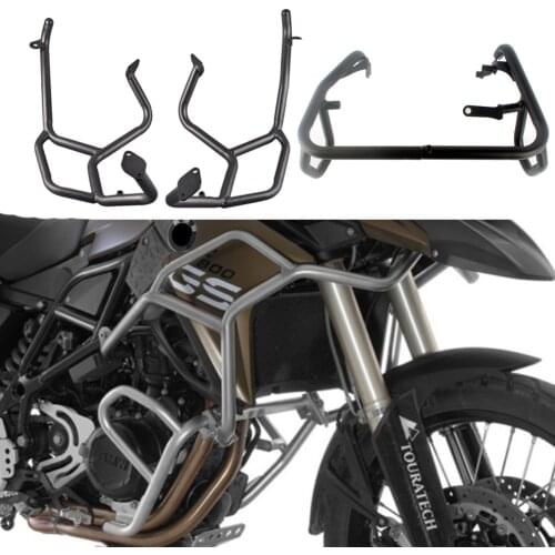Upper Lower Engine Crash Bar Protection For BMW F800GS F700GS F650GS 2008 2009 2010 2011 2012 2013 Black