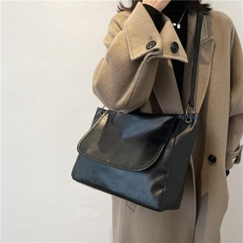 Bag Female 2021 New Trendy Korean Version of Simple and Versatile Retro One-shoulder College Student Class Messenger Bag Female