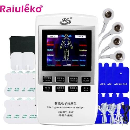 18 Pad Tens Acupuncture Electric Massage Electronic Pulse Massager for Back Neck Leg EMS Muscle Stimulator with Moxibustion Belt