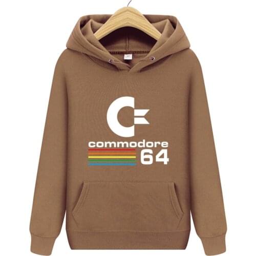 2021 Fashion Hoodie Streetwear Hip Hop Printing Commodore 64 Pattern Men Sweatshirts XXXL Off-White Red One Piece Clothing