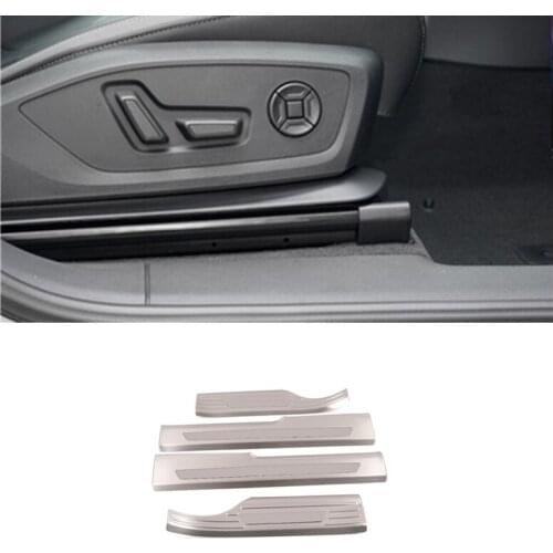 Car Accessories for Audi Q3 2019 2020 2021 Stainless Steel Interior Door Sill Scuff Plate Threshold Cover Trim 4pcs
