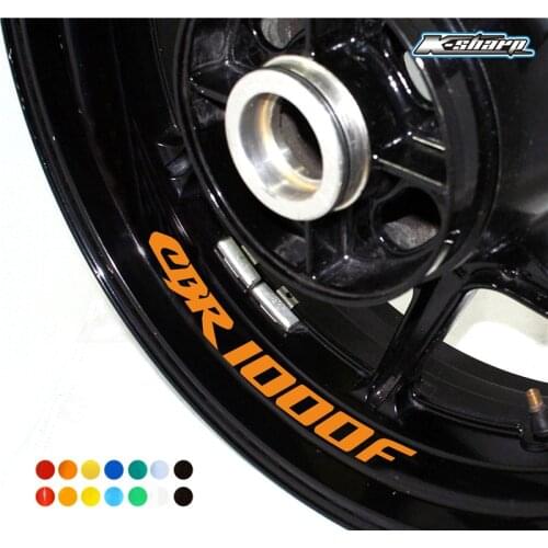 New sale 8 X custom inner trophy sign rim decoration decals wheel reflective Stickers stripes Fit Honda CBR1000F CBR 1000 F