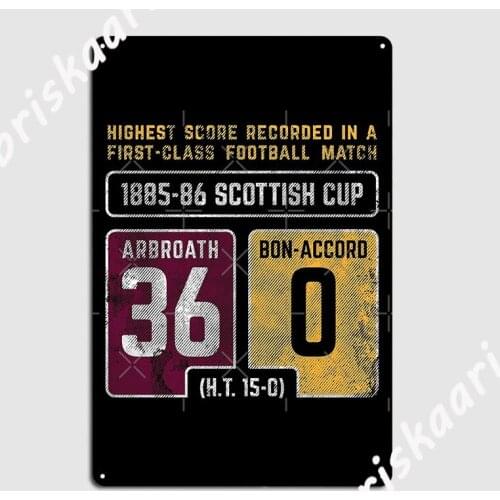 Arbroath 36 Bon Modern Retro Version Metal Sign Wall Cave Garage Decoration Cave pub Design Tin sign Posters