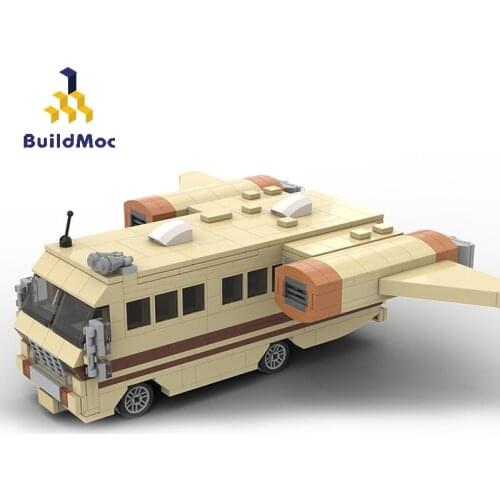 Buildmoc Space Saturn Car MOC-37608 Spaceballs Eagle-5 Rocket Building Blocks City Center Atellite Bricks Set Children Toys Gift