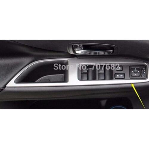 For 2013 2014 2015 2016 for MITSUBISHI Outlander interior stainless steel armrest decoration trim cover ring 4PCS/set