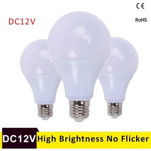 E27 LED Bulb Lights 3W 5W 7W DC 12V Led Lamp 9W 12W 15W LED Lampada Ampoule Bombilla for Home Camping outdoor night market