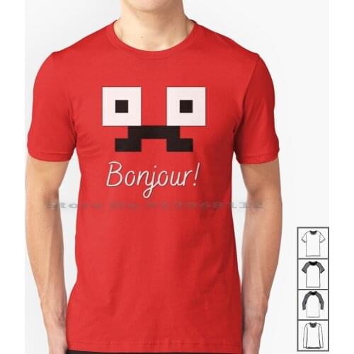 French Face Bonjour T Shirt 100% Cotton Bonjour Keralis Mumbo Jumbo Youtube Funny Creative Trending Vintage Cool Gift Euro Us