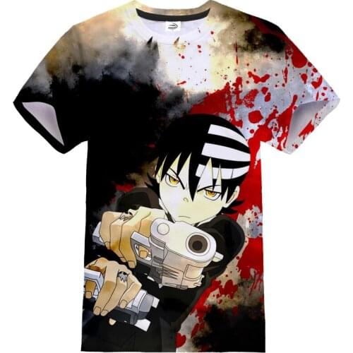 Anime T-shirt Soul Eater 3D Printed Streetwear Men/Women Popular O-Neck Short Sleeve Hip Hop Casual Sport Tops