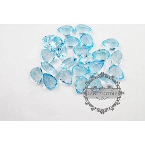 12*8mm tear drop shape faceted cut natural sky blue loose stone DIY cabochon 4150001