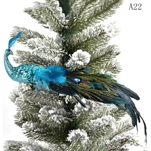 Customized Christmas decorations foam simulation peacock pendant pendant Christmas tree window scene layout ornaments single