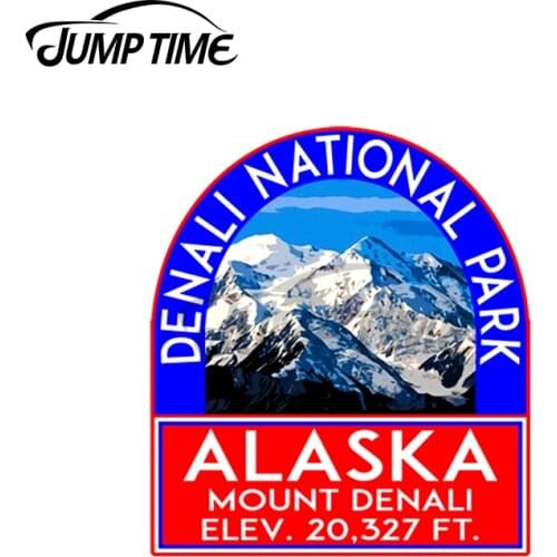 JumpTime 13 x 6cm DENALI NATIONAL PARK ALASKA MOUNT Car Sticker Scratch-Proof Motorcycle Decal Cartoon Windshield Vinyl Car Wrap