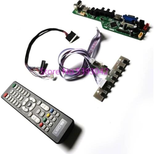 KIT fit LP133WH2 (TL)(M1)/(TL)(M2)/(TL)(M3)/(TL)(M4) Remote LCD analog 1366*768 LVDS 40-Pin VGA+USB TV control drive board