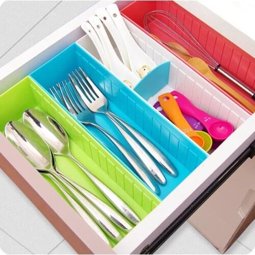 Multifunctional Plastic Drawer Storage Finishing Grid Socks Underwear Organizer Kitchen Cabinet Storage Box