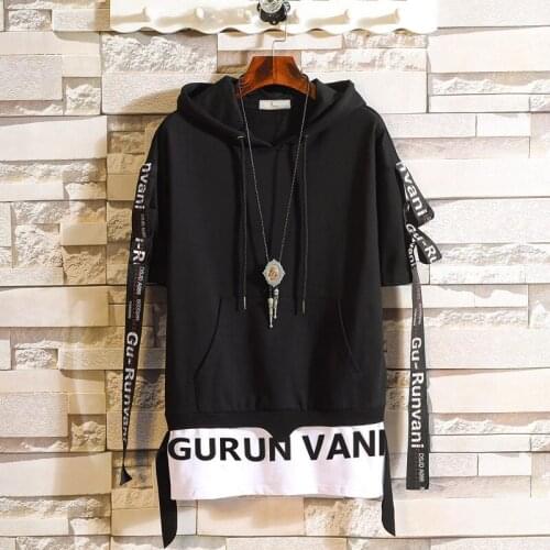 Fashion High Quality Sweatshirt Men Hip Hop Patchwork Long Sleeve Pullover Hoodies Sweatshirt 2020 AUTUMN Clothes