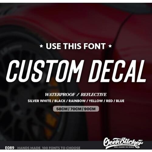 Geeksticker Personalized Custom Car Stickers Waterproof Reflective Name Text Decal Window Door Body Car Stickers For e46 e90 f10