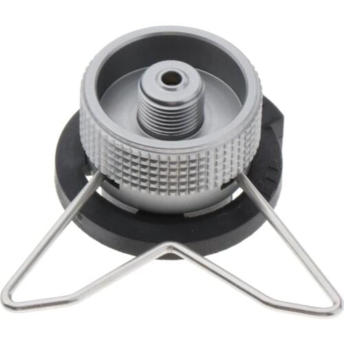 Outdoor Camping Hiking Stove Burners Adaptor Furnace Connector Auto-off Gas Cartridge Tank Cylinder Adapter