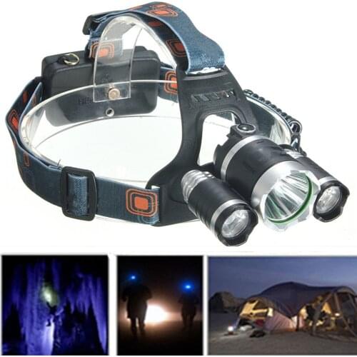 Jiguoor Rechargeable Headlamp Headlight Torch 5000LM XM-L T6 LED For Camping Hunting Fishing Head Torch Light by 18650 Battery