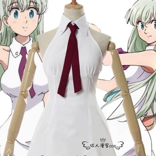 Hot Anime The Seven Deadly Sins Elizabeth Liones Uniform Cosplay Costume Women Men Halloween Party Suits