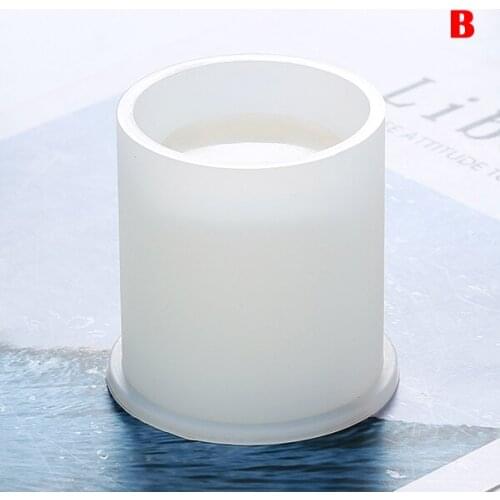 Crystal Epoxy DIY Handmade Pen Holder Silicone Mould Clear Flower Pot Moulds can CSV