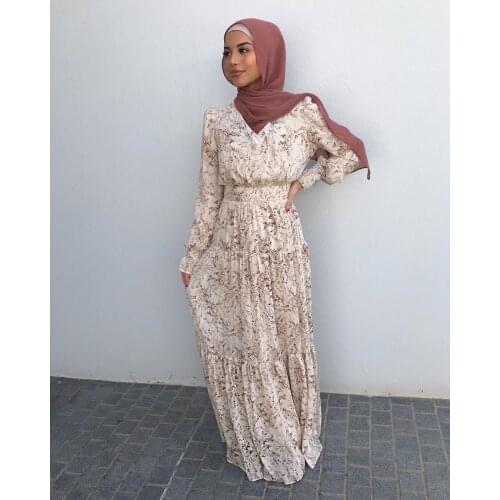 Ramadan Eid Floral Abaya Muslim Fashion Hijab Dress Islam Clothing Abayas Womens Robe Musulman De Moda Femme Vestidos F2939