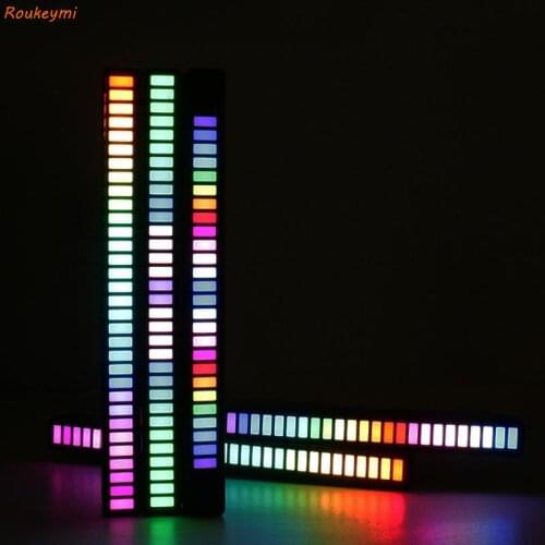 RGB Rhythm Night Lights Music Rhythm Car Desktop Atmosphere Lamp Aluminum Spectrum Lighting Bar Bedroom Computer Decor