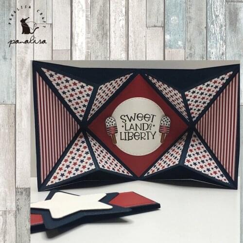 Panalisacraft Folding box 3D Metal Cutting Dies Craft Dies Scrapbooking Card Making Album Embossing Stencil Die Cut Decoration