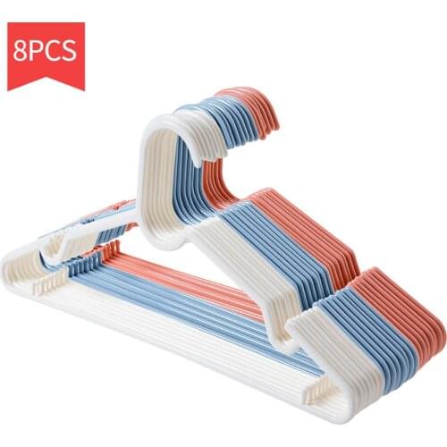 OTHERHOUSE 8pcs/lot Children Adult Non-Slip Drying Racks Metal Shirt Trouser Hook Hangers Coat Hanger Clothes Accessories Rack