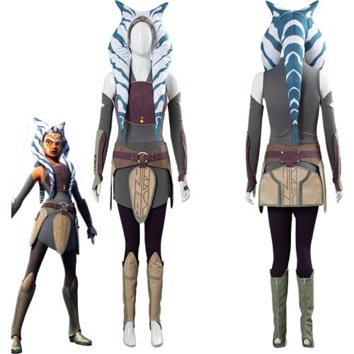 Star Cosplay Wars Rebels Ahsoka Tano Cosplay Costume Women Dress Outfits Halloween Carnival Costumes