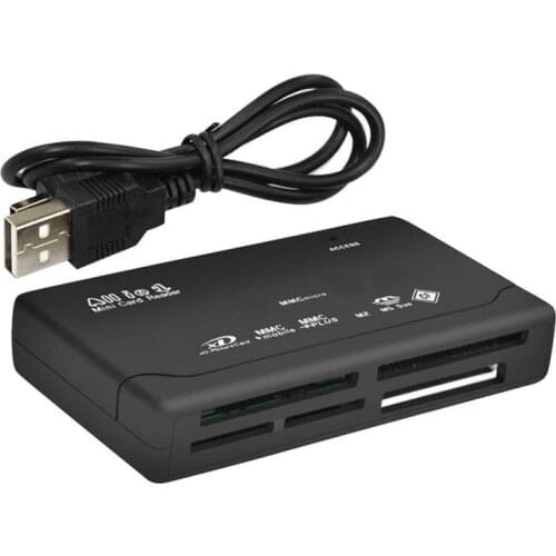 1Pc All-in-one Card Reader USB 2.0 Card Reader Plug and Play Memory Card Reader Portable Multi-function Card Reader