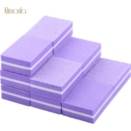 100Pcs/lot Professional Mini Sponge Nail File Buffer Block Double Side Lima A Ongle Nail Files Manicure Salon Tools Accessories
