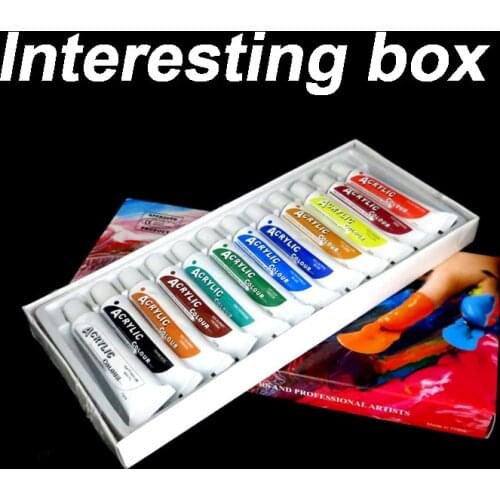 12-color acrylic paint 12-color set hand-painted DIY painting indoor model background color painting spray painting