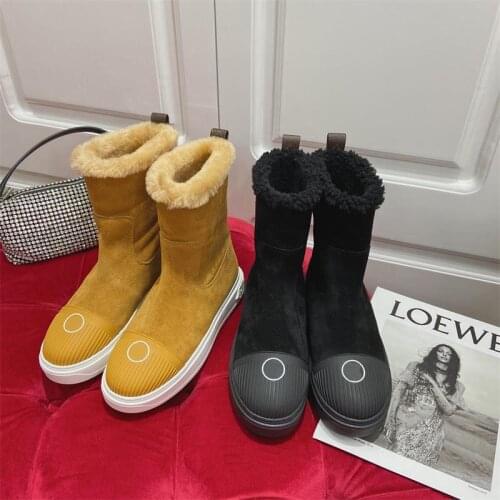2020 Winter Women Snow Boots Warm High Quality With Wool Inside Platform Round Toe Luxury Design Ladies Shoes Bota Feminina