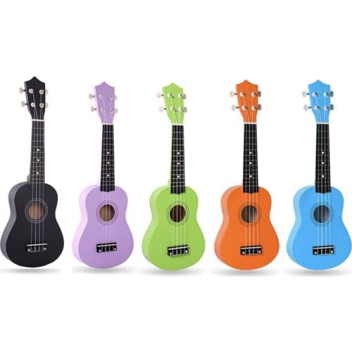 21 Inch Soprano Basswood Pure Color Professional Ukelele 4 Strings Pure Tone Musical Instrument for Beginners / Performance