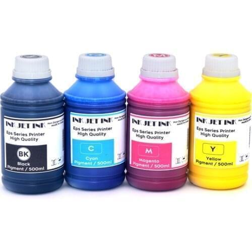 4*500ML Pigment Ink For Epson WorkForce WF-2510 WF-2520 WF-2530 WF-2540 WF-2010 WF-2630 WF-2650 WF-2660 WF-2750 WF-2760