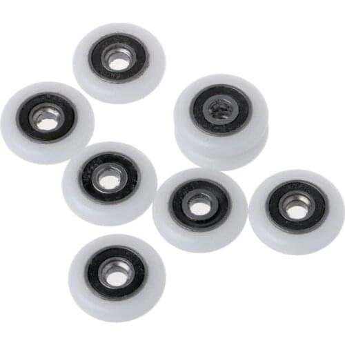8Pcs/Set Shower Door Runner Rollers Wheels Pulleys Replacement Parts 23mm Diameter