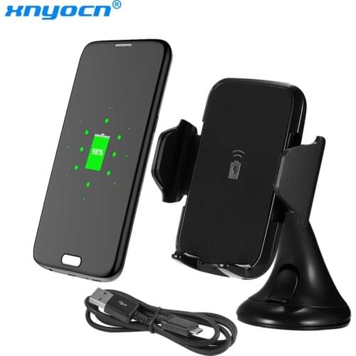 Car Holder Fast Wireless Car Charger Suction Cup Mount 2 in 1 Wireless Charger Mobile Phone Holder For Samsung Charger Holder
